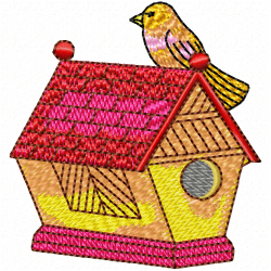 Bird Houses Embroidery Design 2 Bird Houses Embroidery Design 2